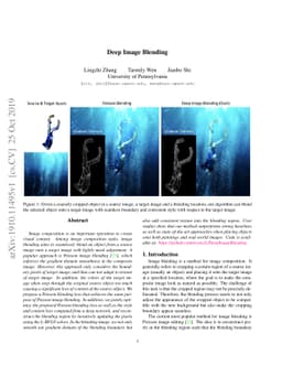 Deep Image Blending