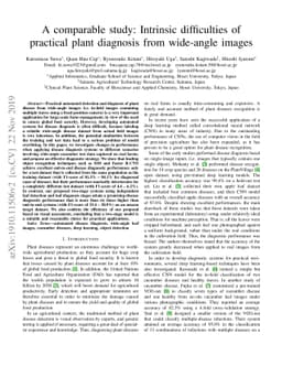 A comparable study: Intrinsic difficulties of practical plant diagnosis
  from wide-angle images
