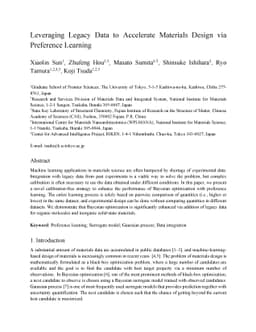 Leveraging Legacy Data to Accelerate Materials Design via Preference
  Learning