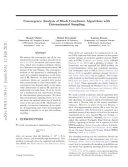 Convergence Analysis of Block Coordinate Algorithms with Determinantal
  Sampling