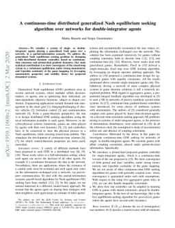A continuous-time distributed generalized Nash equilibrium seeking
  algorithm over networks for double-integrator agents