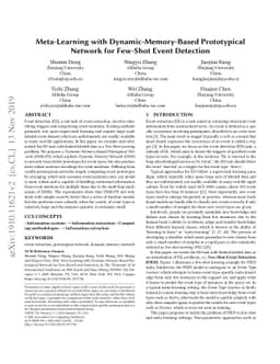 Meta-Learning with Dynamic-Memory-Based Prototypical Network for
  Few-Shot Event Detection