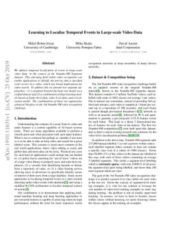 Learning to Localize Temporal Events in Large-scale Video Data