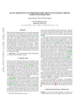Secost: Sequential co-supervision for large scale weakly labeled audio
  event detection