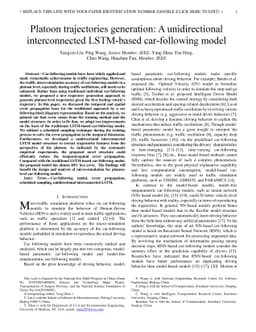 Platoon trajectories generation: A unidirectional interconnected
  LSTM-based car following model