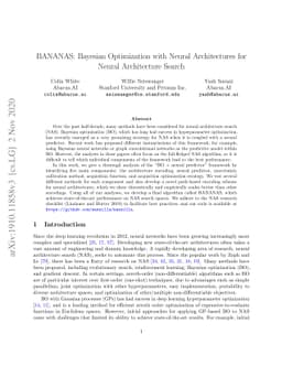 BANANAS: Bayesian Optimization with Neural Architectures for Neural
  Architecture Search