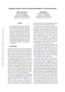 Exploring Author Context for Detecting Intended vs Perceived Sarcasm