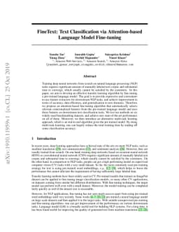 FineText: Text Classification via Attention-based Language Model
  Fine-tuning