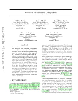 Attention for Inference Compilation