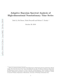 Adaptive Bayesian Spectral Analysis of High-dimensional Nonstationary
  Time Series
