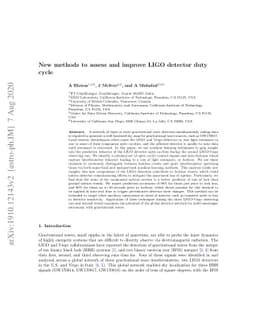 New methods to assess and improve LIGO detector duty cycle