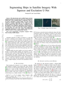 Segmenting Ships in Satellite Imagery With Squeeze and Excitation U-Net