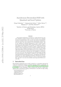 Asynchronous Decentralized SGD with Quantized and Local Updates