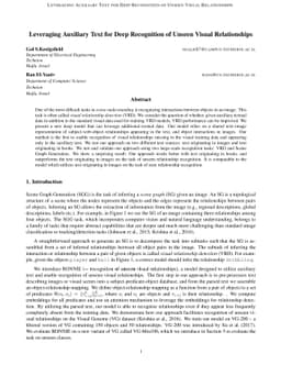 Leveraging Auxiliary Text for Deep Recognition of Unseen Visual
  Relationships
