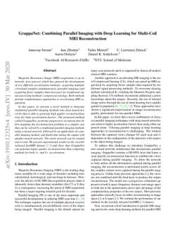 GrappaNet: Combining Parallel Imaging with Deep Learning for Multi-Coil
  MRI Reconstruction