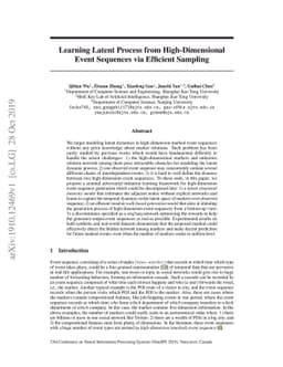 Learning Latent Process from High-Dimensional Event Sequences via
  Efficient Sampling