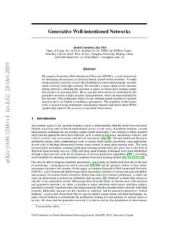 Generative Well-intentioned Networks