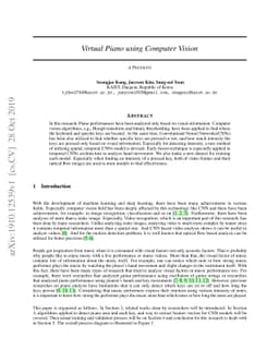 Virtual Piano using Computer Vision