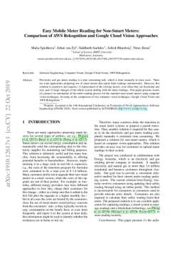 Easy Mobile Meter Reading for Non-Smart Meters: Comparison of AWS
  Rekognition and Google Cloud Vision Approaches