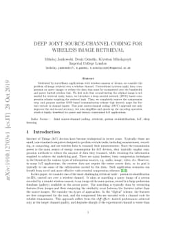 Deep Joint Source-Channel Coding for Wireless Image Retrieval