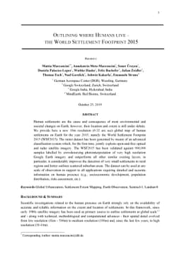 Outlining where humans live -- The World Settlement Footprint 2015