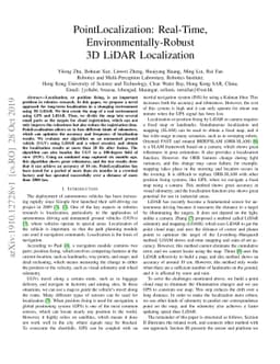 Real-Time, Environmentally-Robust 3D LiDAR Localization