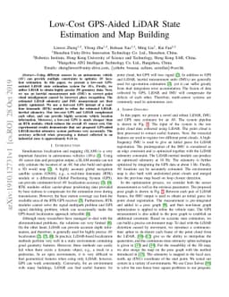 Low-Cost GPS-Aided LiDAR State Estimation and Map Building