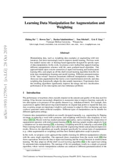 Learning Data Manipulation for Augmentation and Weighting
