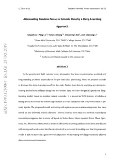 Attenuating Random Noise in Seismic Data by a Deep Learning Approach