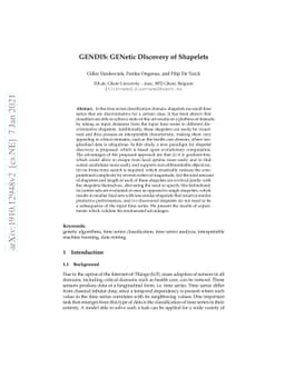 GENDIS: GENetic DIscovery of Shapelets
