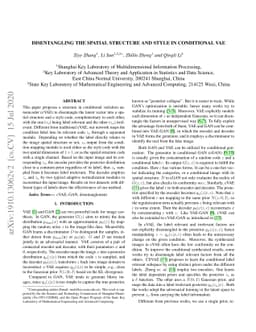 Disentangling the Spatial Structure and Style in Conditional VAE