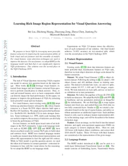 Learning Rich Image Region Representation for Visual Question Answering