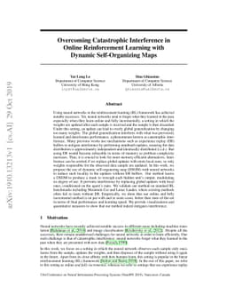 Overcoming Catastrophic Interference in Online Reinforcement Learning
  with Dynamic Self-Organizing Maps