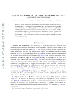 $\varepsilon$-strong simulation of the convex minorants of stable
  processes and meanders