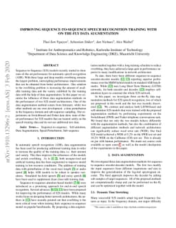 Improving sequence-to-sequence speech recognition training with
  on-the-fly data augmentation
