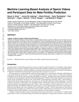 Machine Learning-Based Analysis of Sperm Videos and Participant Data for
  Male Fertility Prediction