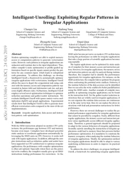 Intelligent-Unrolling: Exploiting Regular Patterns in Irregular
  Applications