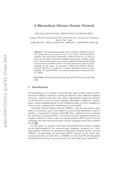 A Hierarchical Mixture Density Network