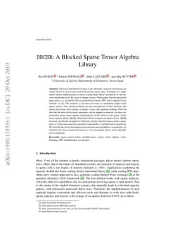 DBCSR: A Blocked Sparse Tensor Algebra Library