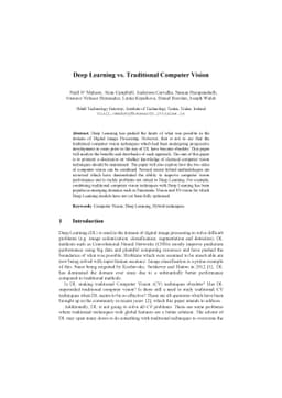 Deep Learning vs. Traditional Computer Vision
