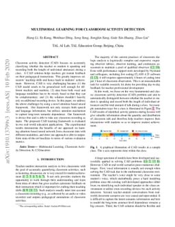 Multimodal Learning For Classroom Activity Detection