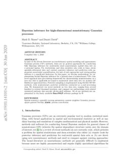 Bayesian inference for high-dimensional nonstationary Gaussian processes
