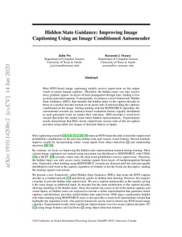 Hidden State Guidance: Improving Image Captioning using An Image
  Conditioned Autoencoder