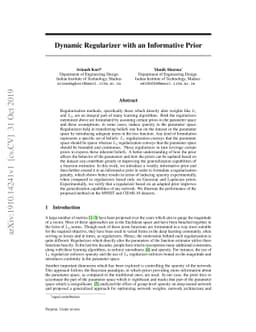 Dynamic Regularizer with an Informative Prior