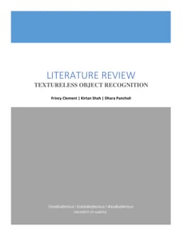 A Review of methods for Textureless Object Recognition