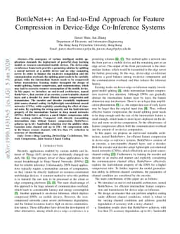 BottleNet++: An End-to-End Approach for Feature Compression in
  Device-Edge Co-Inference Systems