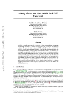 A study of data and label shift in the LIME framework