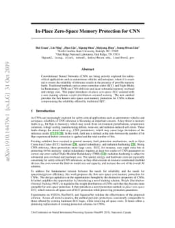 In-Place Zero-Space Memory Protection for CNN