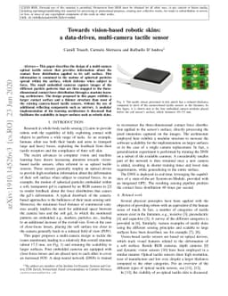 Towards vision-based robotic skins: a data-driven, multi-camera tactile
  sensor