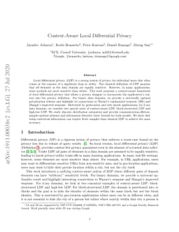 Context-Aware Local Differential Privacy